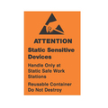Transforming Technologies 1-3/4x2-1/2, Removable, Orange, Attention Static, label LB9141